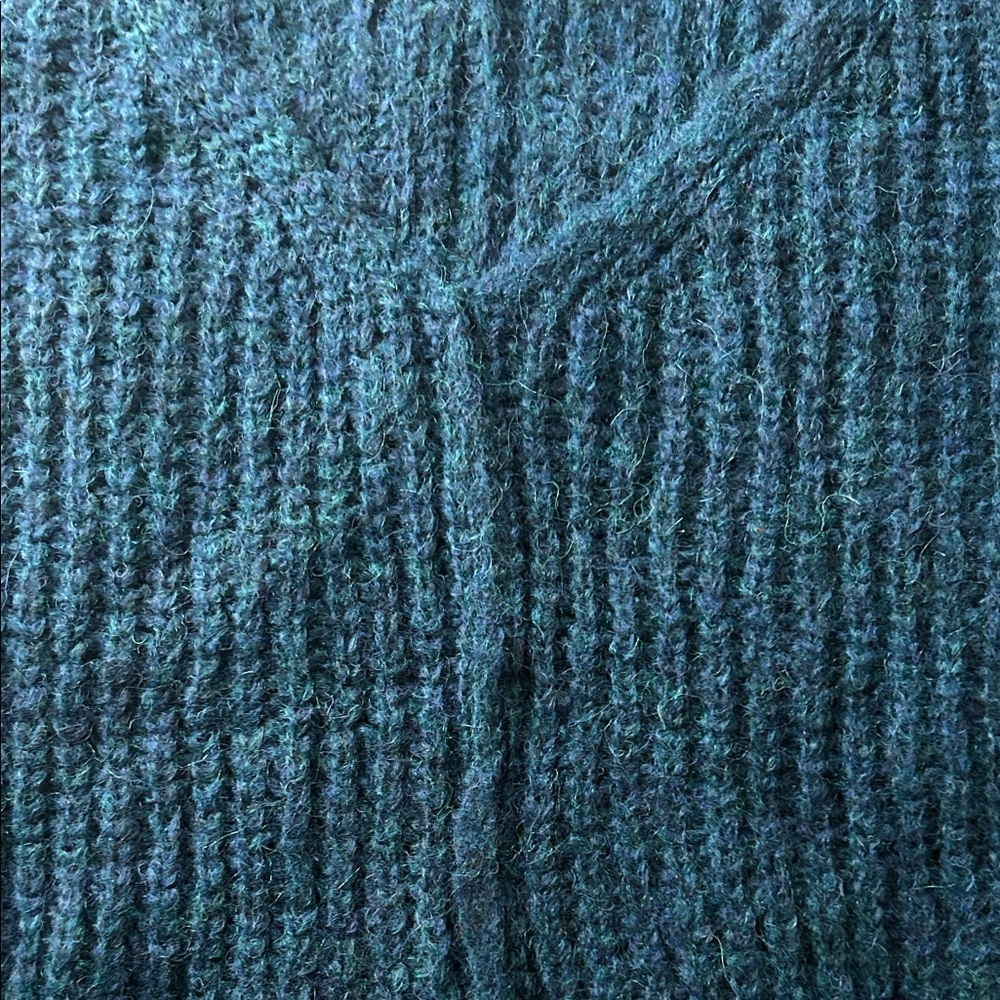 NWT Free People Moonbeam V-Neck Pullover Sweater in Blue Lagoon Size S - Picture 7 of 8